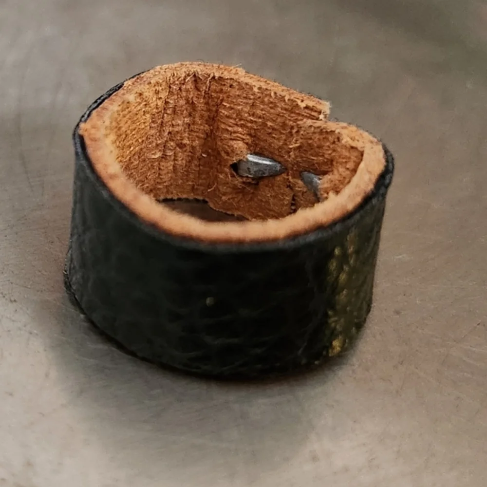 Black Leather Ring